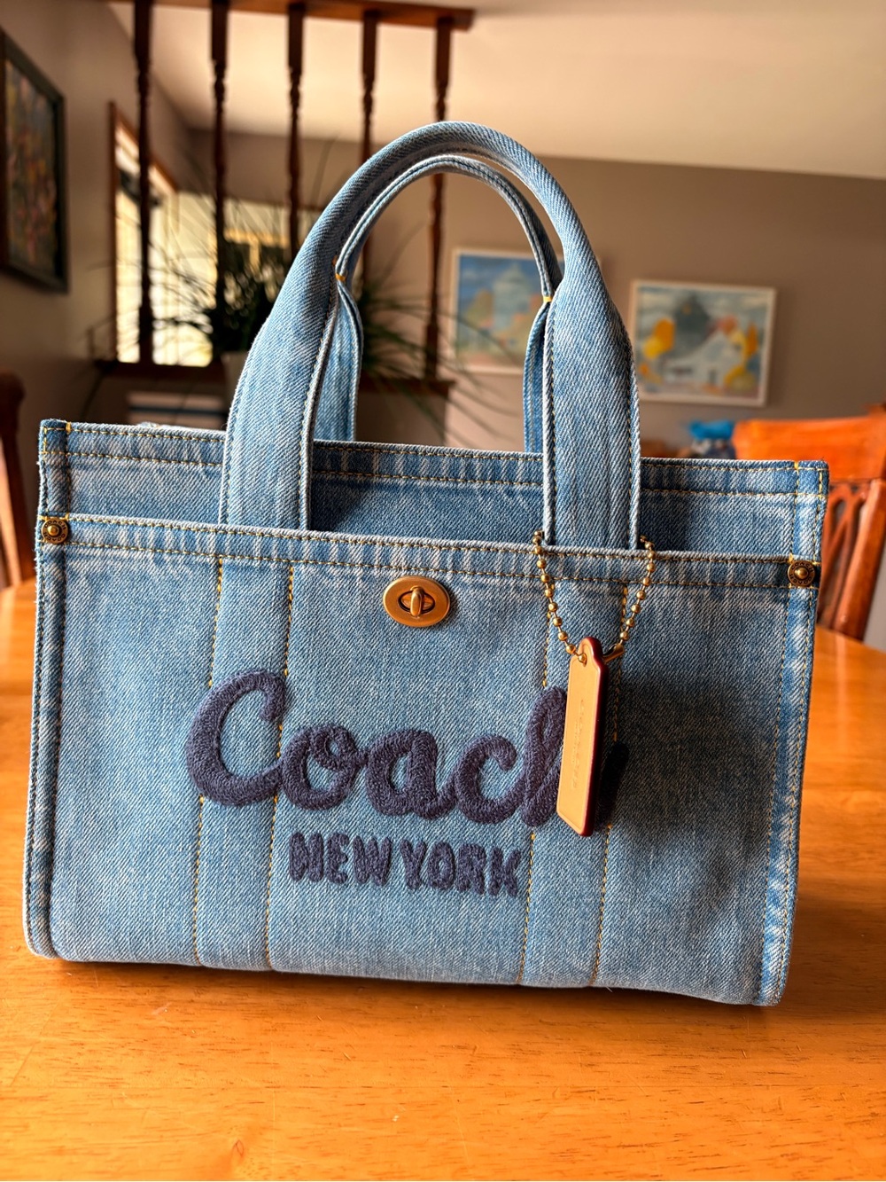 Coach Denim Tote Bag - Blue